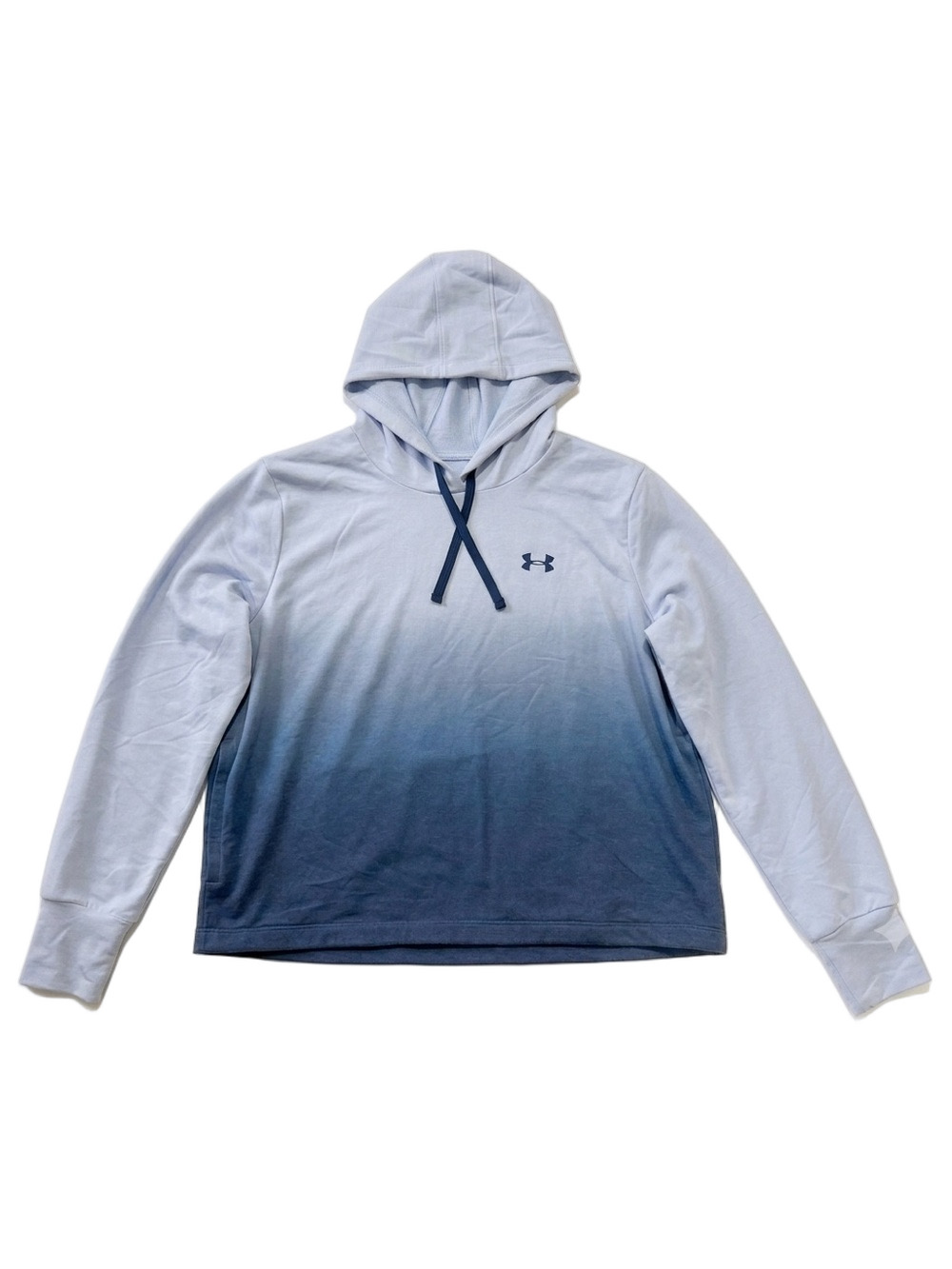 Under Armour Rival Terry Gradient Hoodie Blue Ombre Large